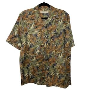 Island Republic 100% Silk Hawaiian Button Down Shirt Size M